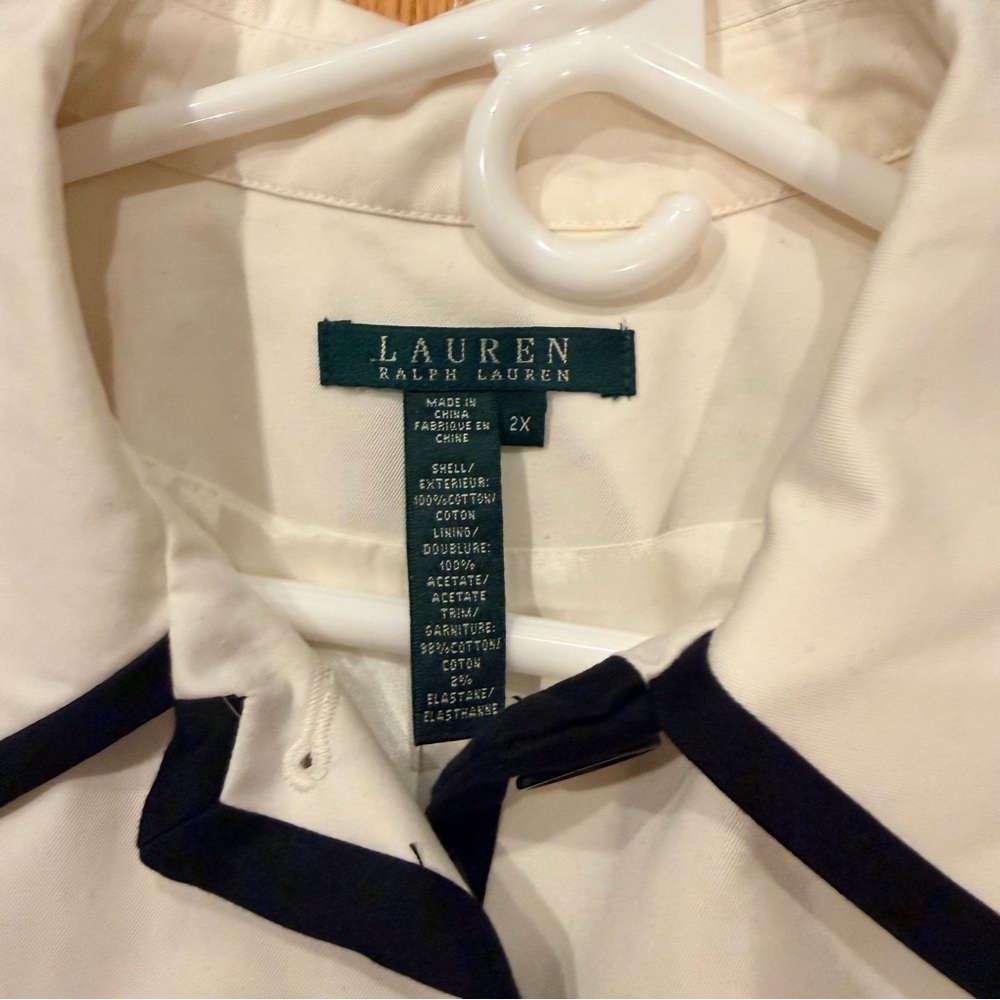 Lauren Ralph Lauren White Professional Jacket with Black Trim - Picture 6 of 8
